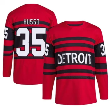 Ville Husso Men's Cotton T-Shirt - Red - Detroit | 500 Level